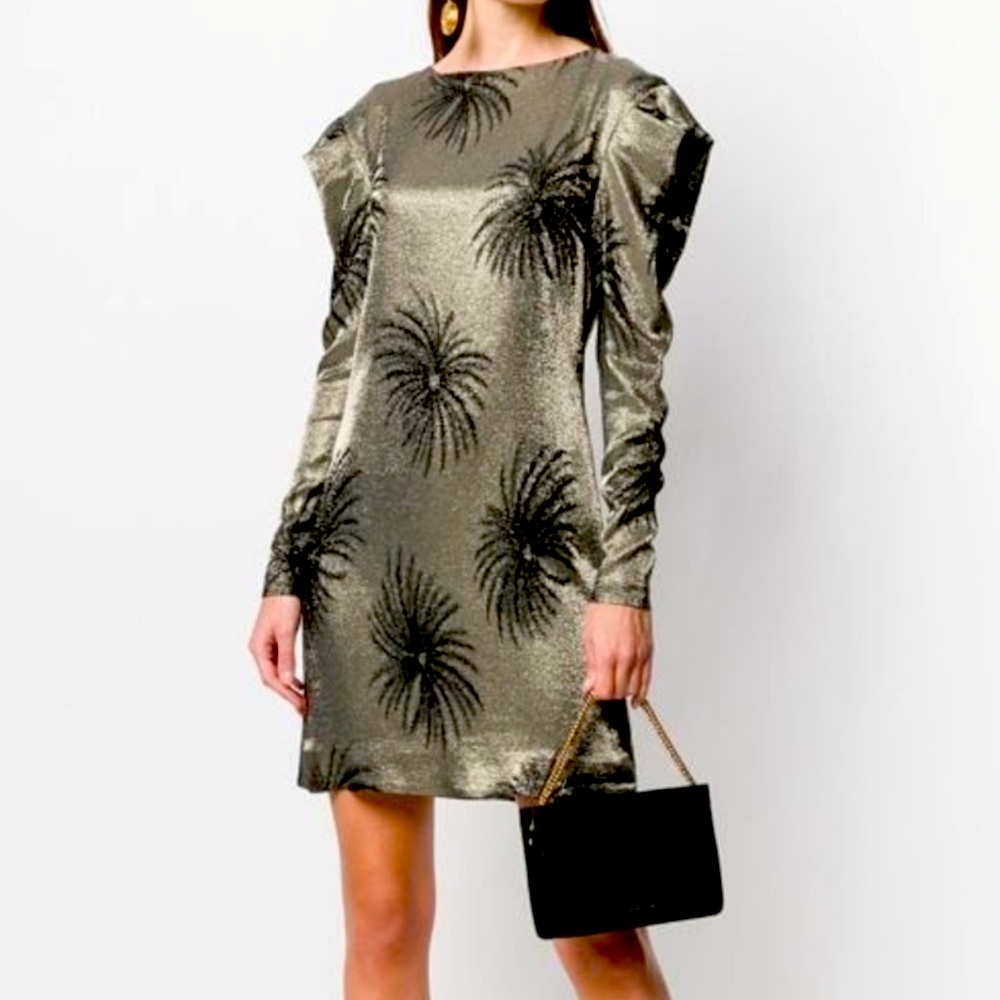 Victoria Beckham metallic dress